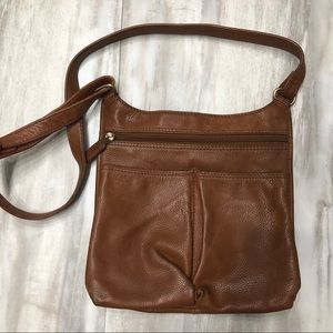 Vintage Fossil crossbody leather purse handbag